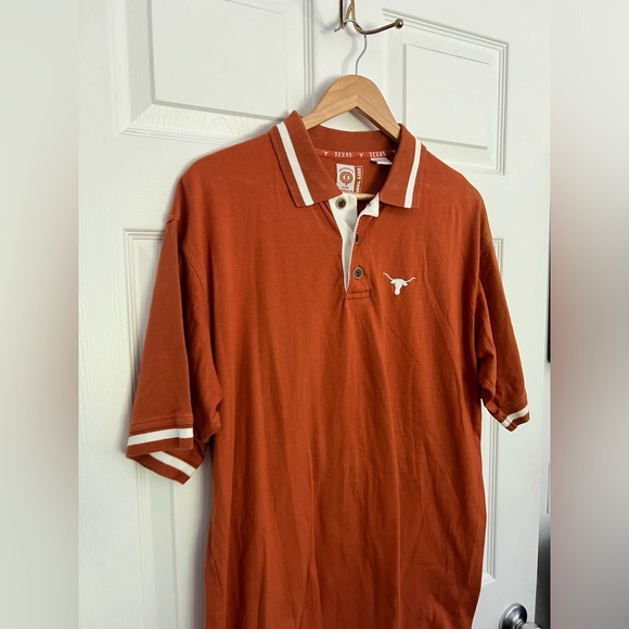 Size large University of Texas burnt orange polo with longhorn on chest. - Picture 3 of 7